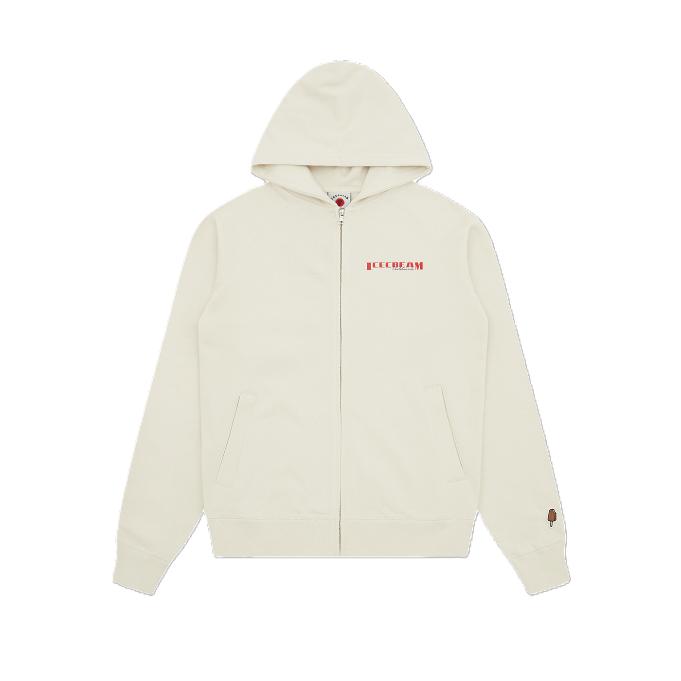 ICECREAM Waitress Zip Through Hood Oat