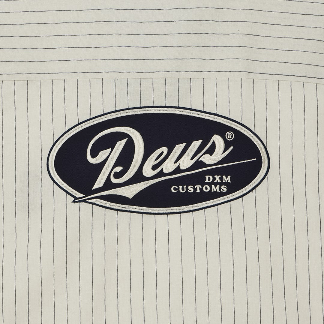 Deus Forecourt Stripe Shirt Dirty White