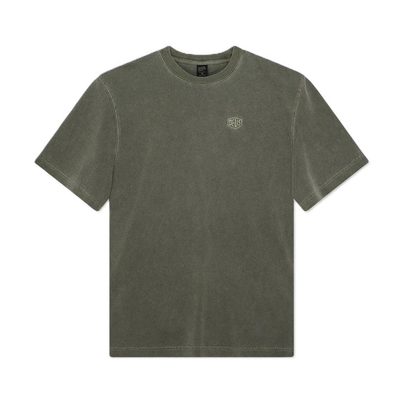 Deus Sheild Garment Dyed Tee Cypress Green