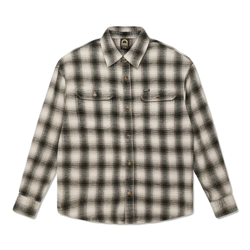 Deus Too Busy To Work Check Shirt White
