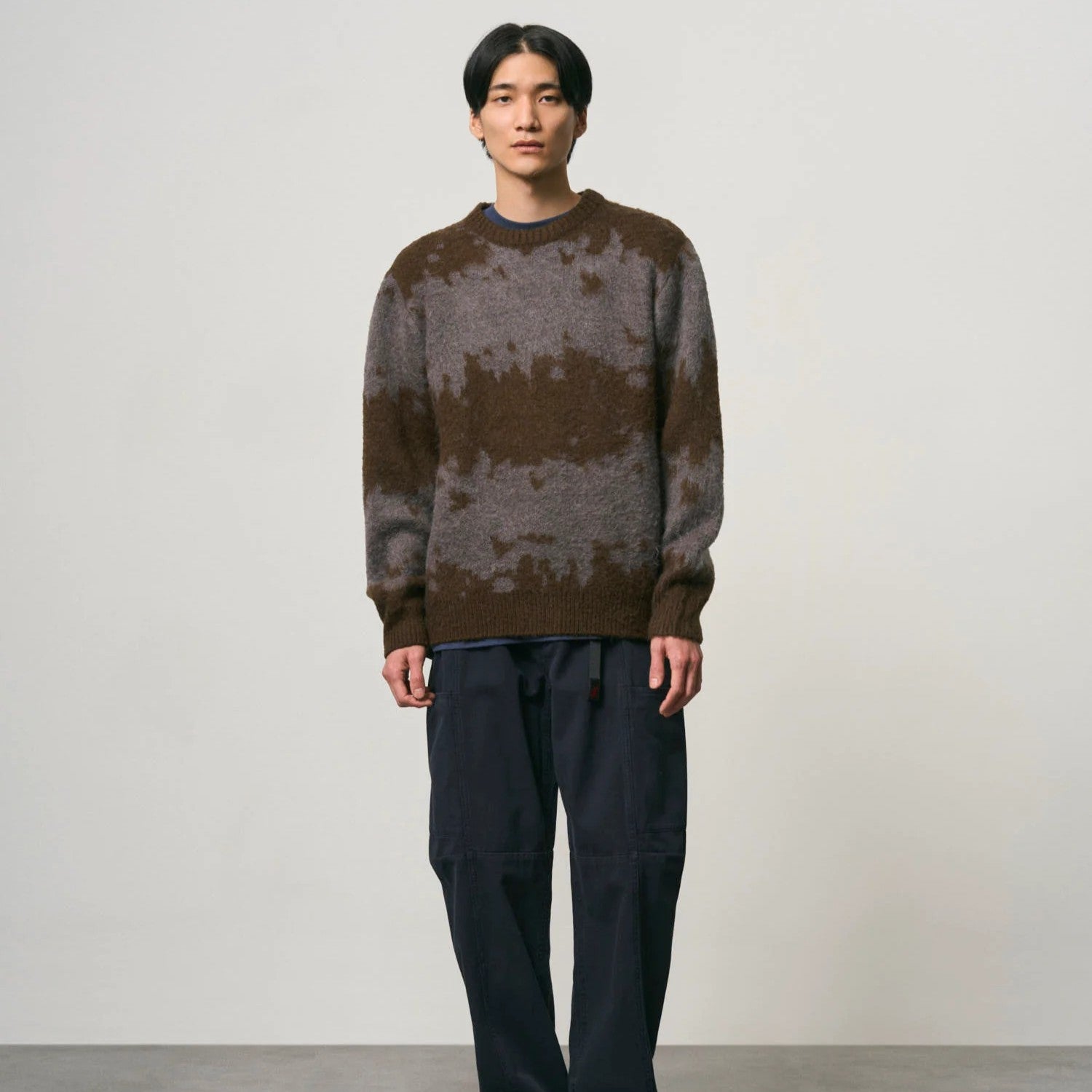 Gramicci Mohair Splatter Sweater Slate