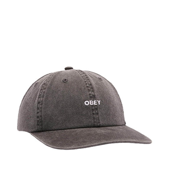 Obey Pigment Lowercase 6 Panel Strap Pigment Black