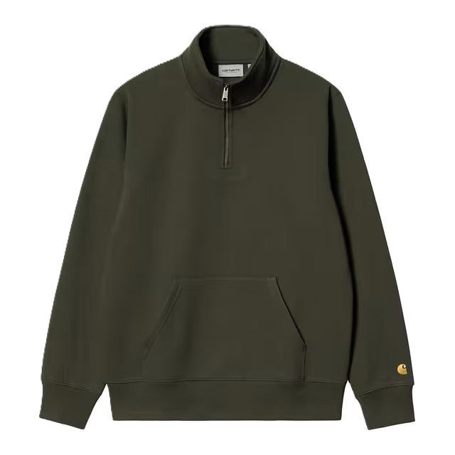 Carhartt WIP Chase Neck Zip Sweat Black Gold