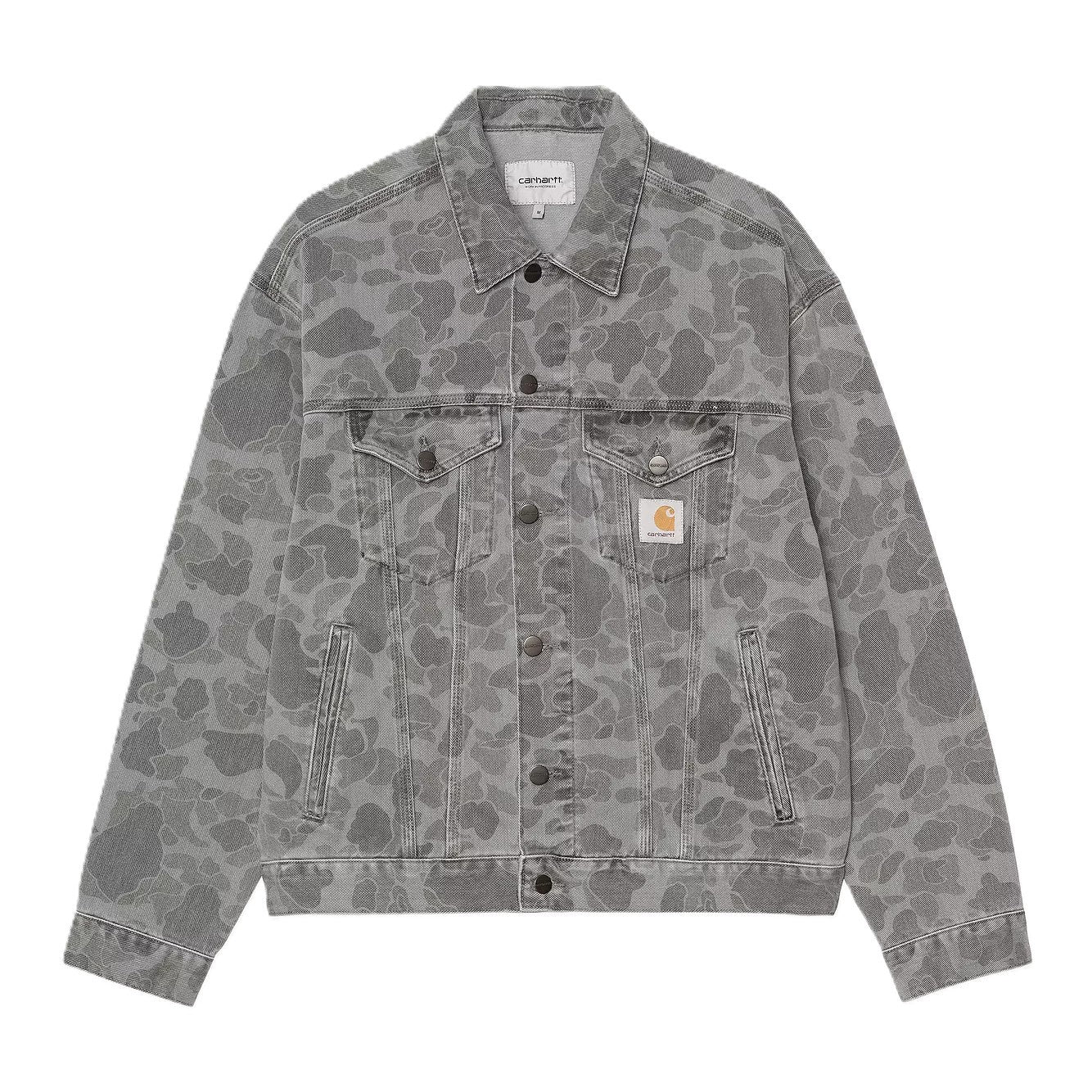 Carhartt Duck Helston Jacket Duck Camo Black Heavy Bleached