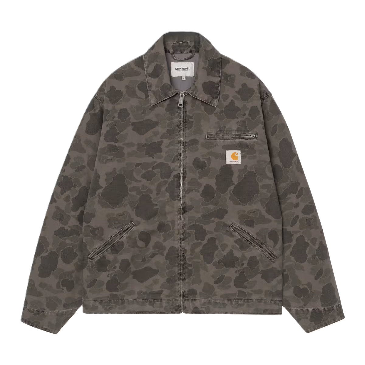 Carhartt Duck Detroit Jacket 'Dearborn' Canvas Camo Duck, Green