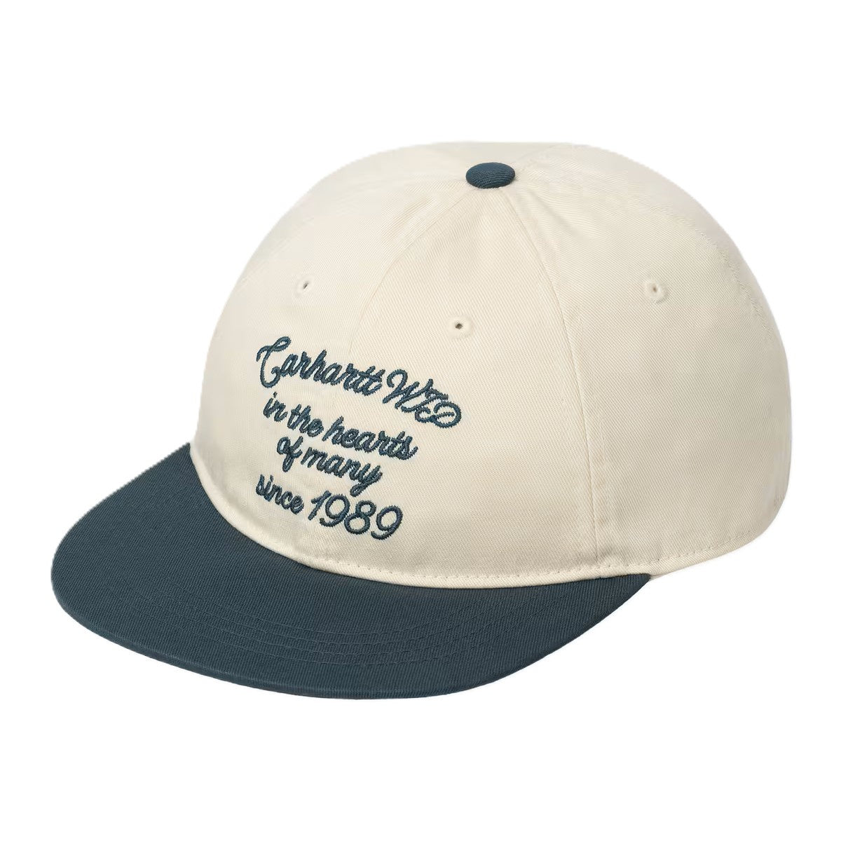Carhartt Alston Cap Cotton Twill Natural Deep Lagoon
