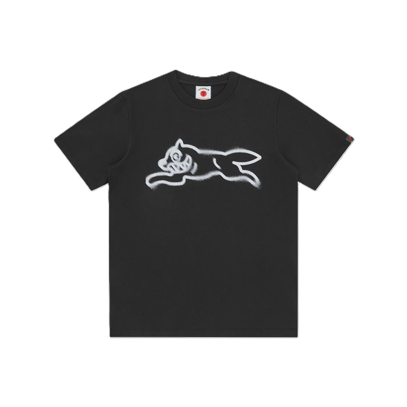 ICECREAM Spay Paint Running Dog T-Shirt