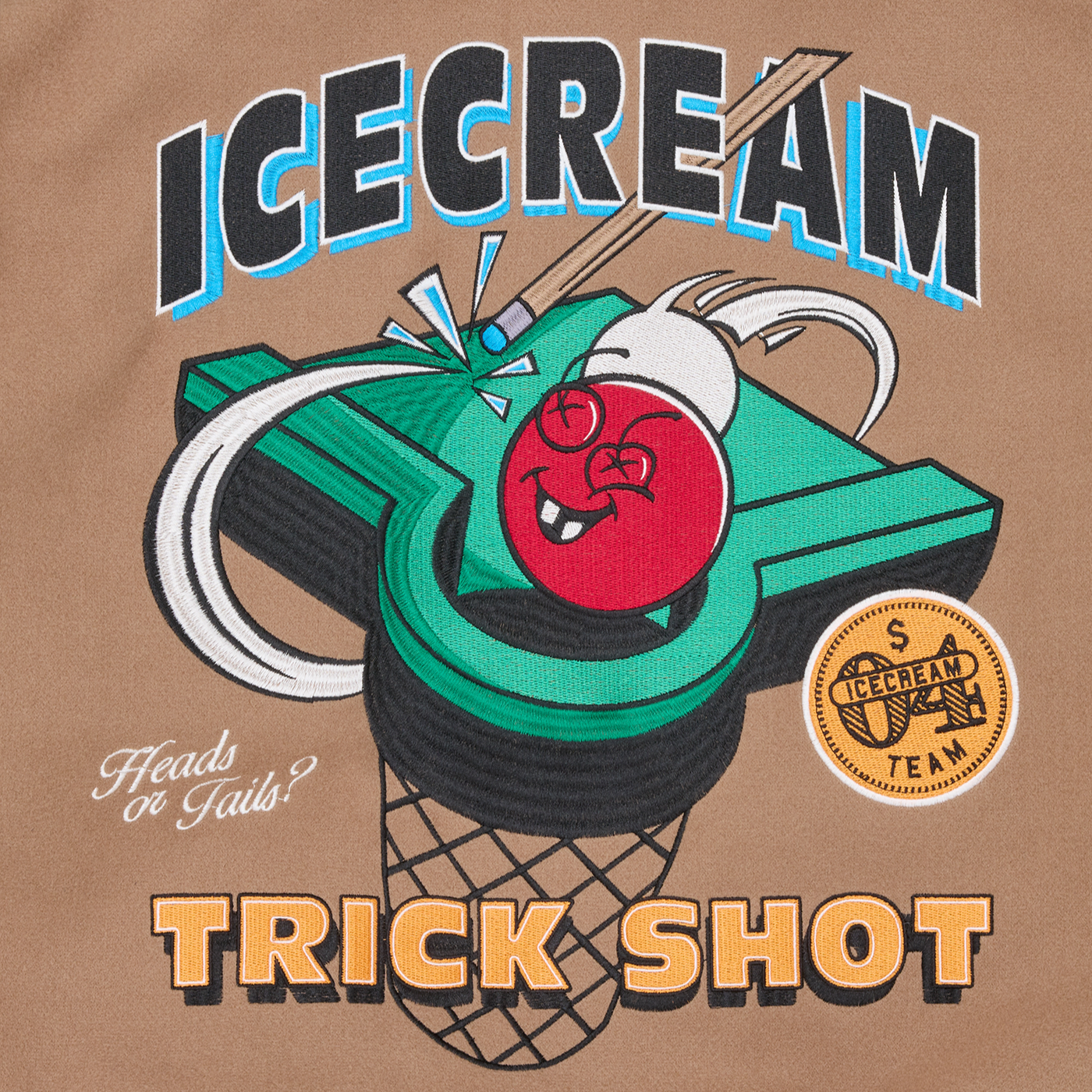 ICECREAM Trick Shot Collared Varsity Jacket