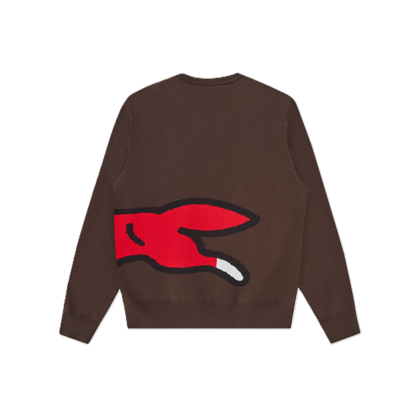 ICECREAM Running Dog Knitted Crewneck Brown