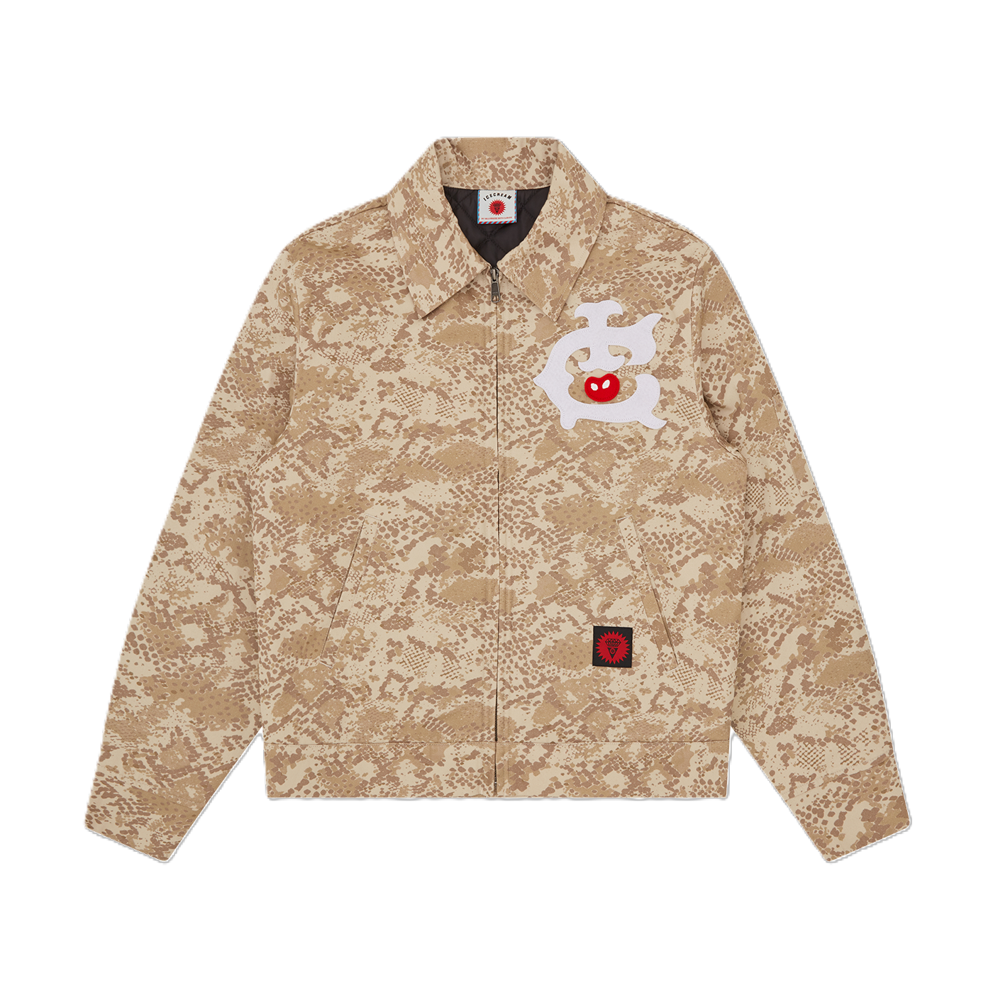 ICECREAM SNAKESKIN QUILTED WORK JACKET