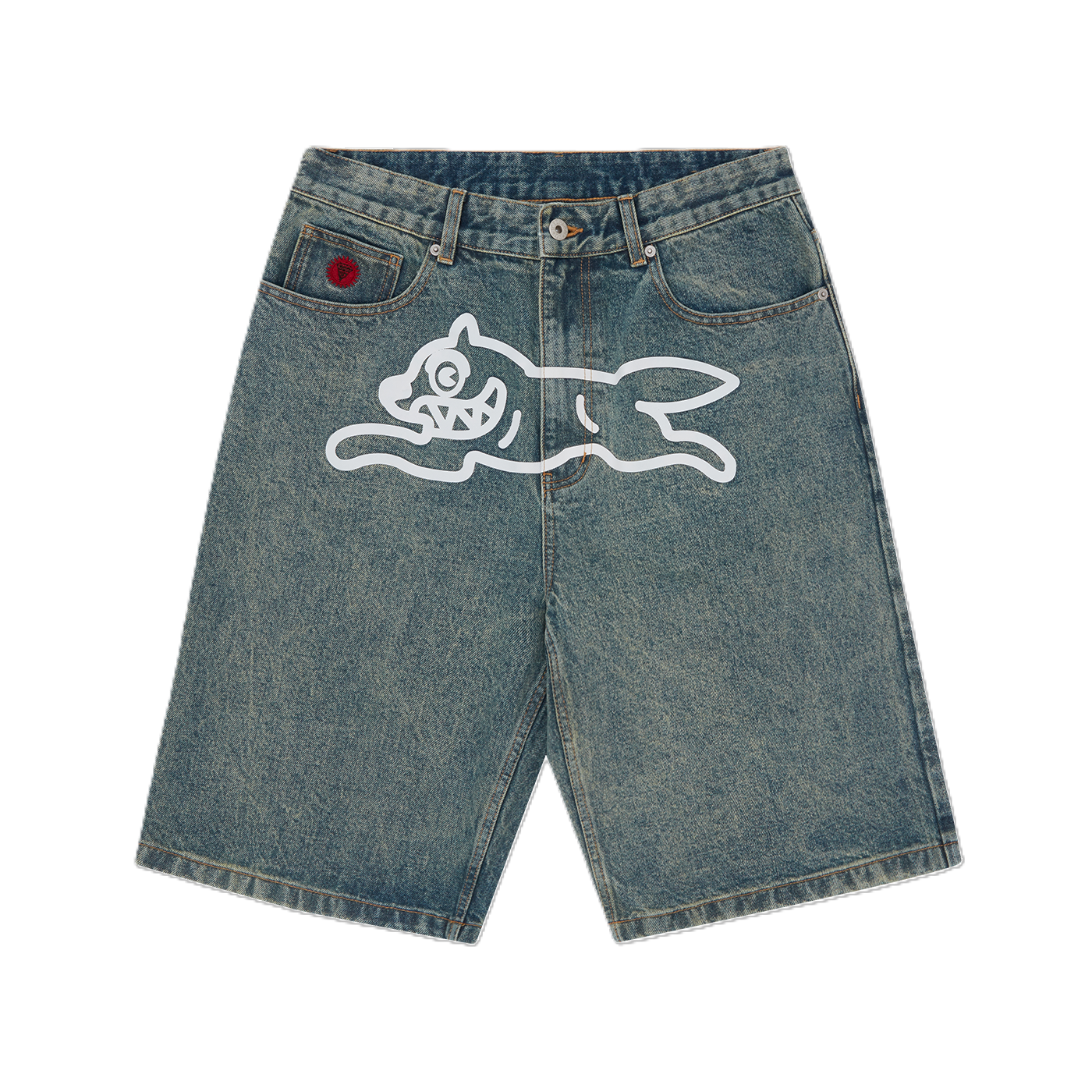 ICECREAM Running Dog Denim Shorts