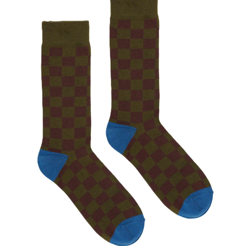 Brain Dead Logohead Dress Socks Checkered