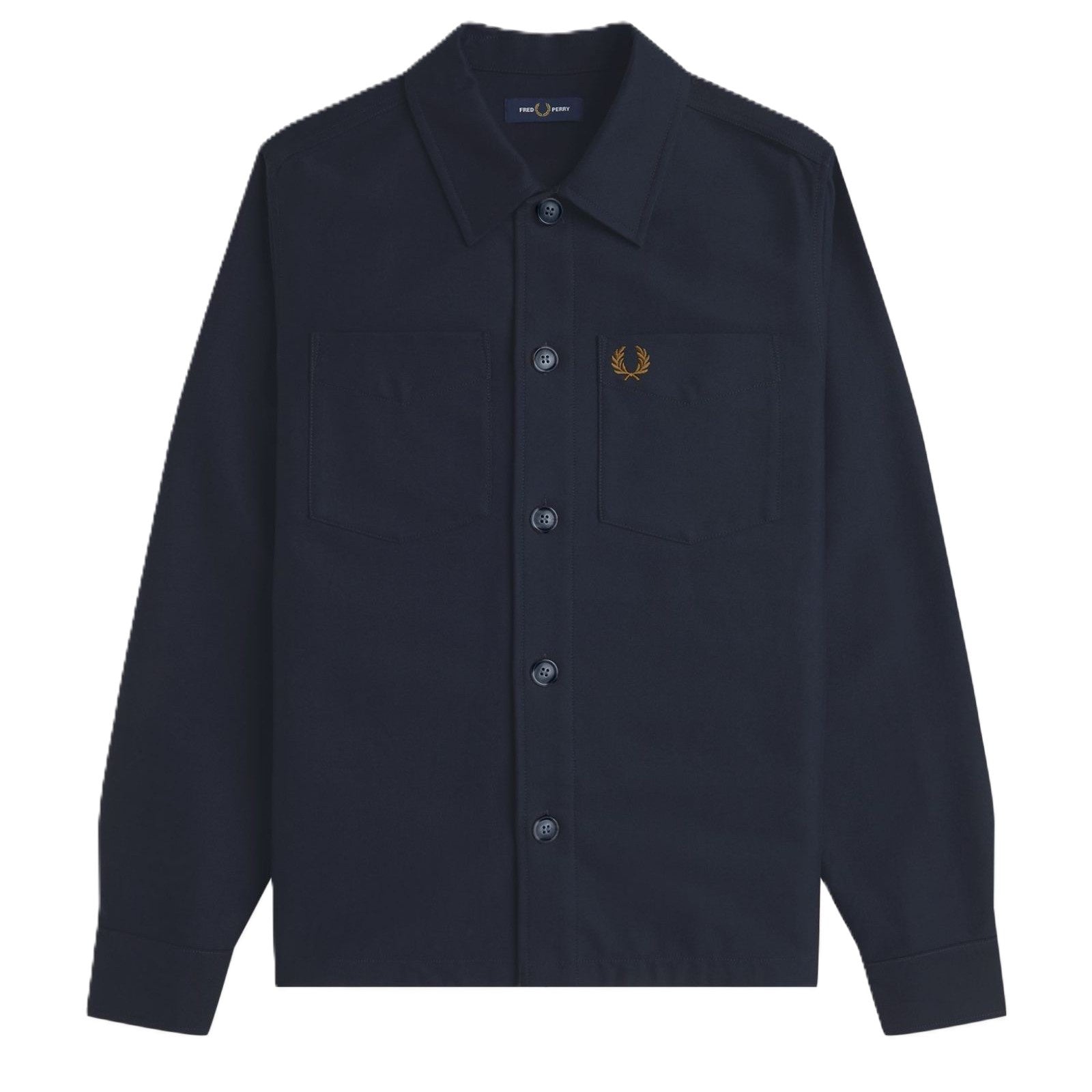 Fred Perry Brushed Twill Overshirt Navy