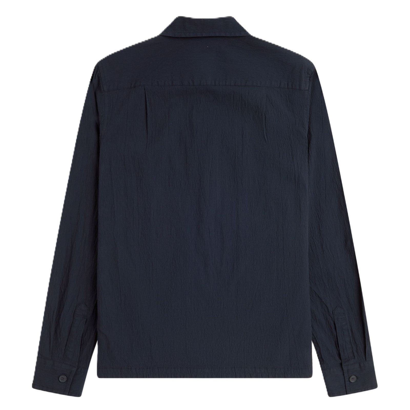 Fred Perry Seersucker Overshirt Navy