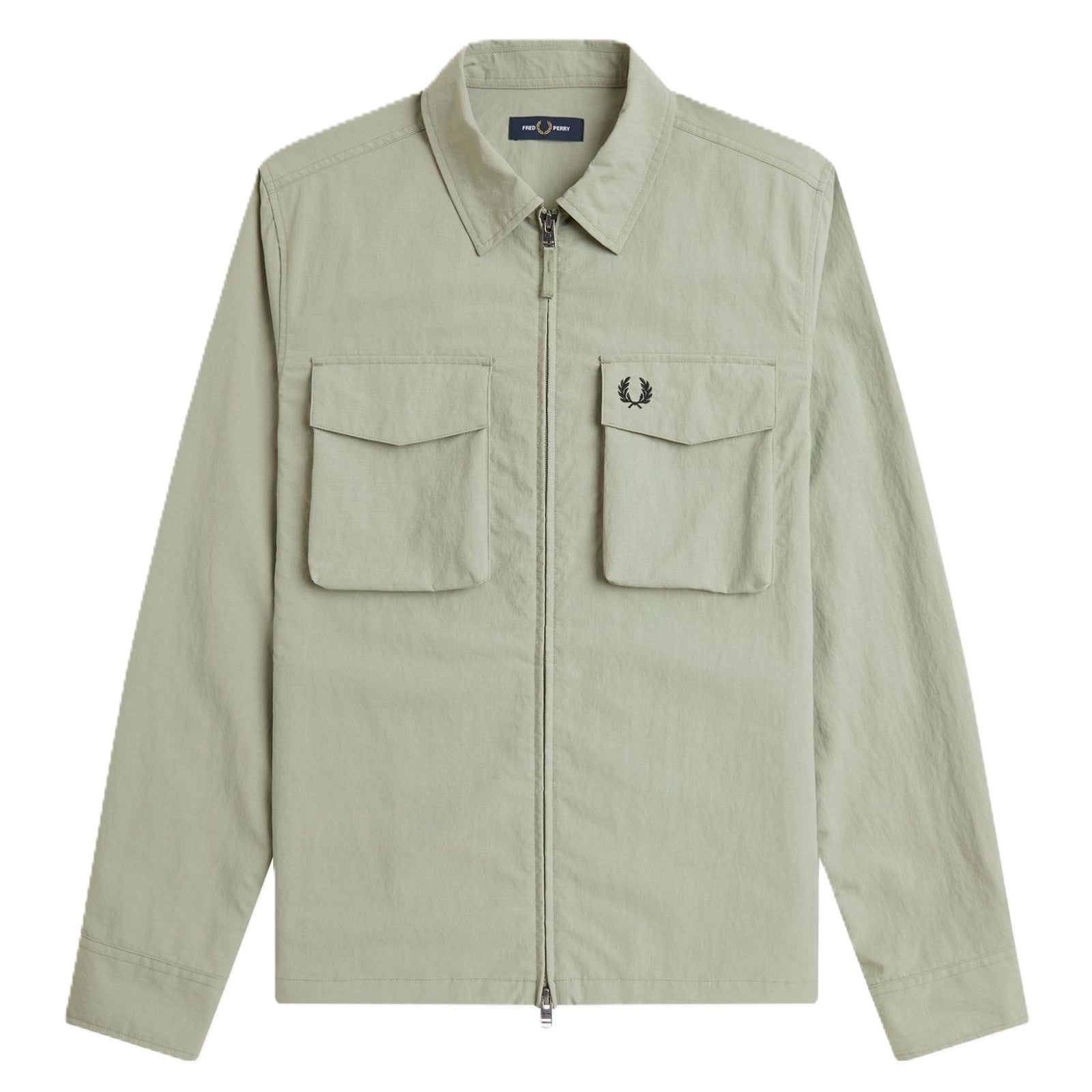 Fred Perry Ripstop Pocket Overshirt Seagrass