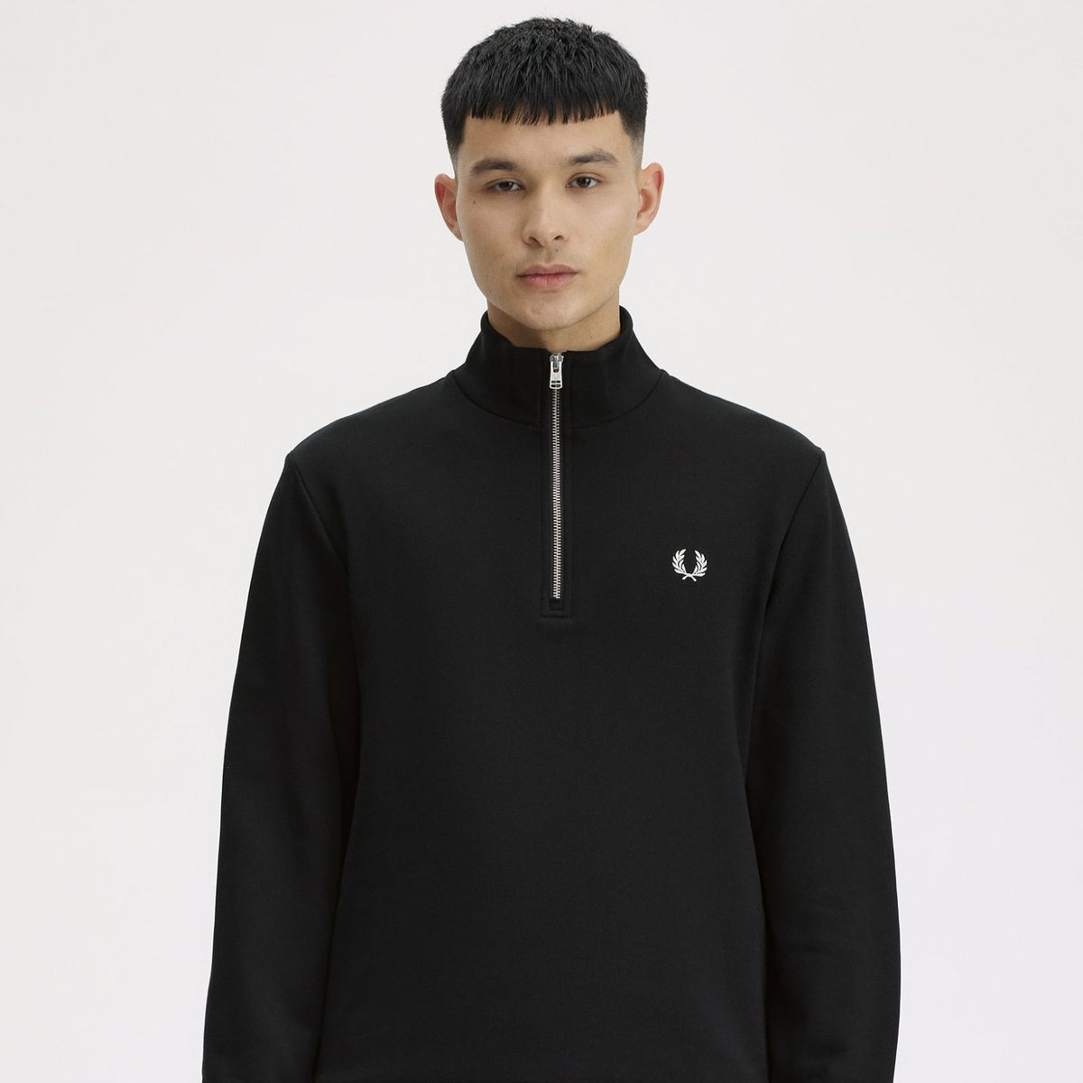 Fred Perry Half Zip Sweatshirt Black