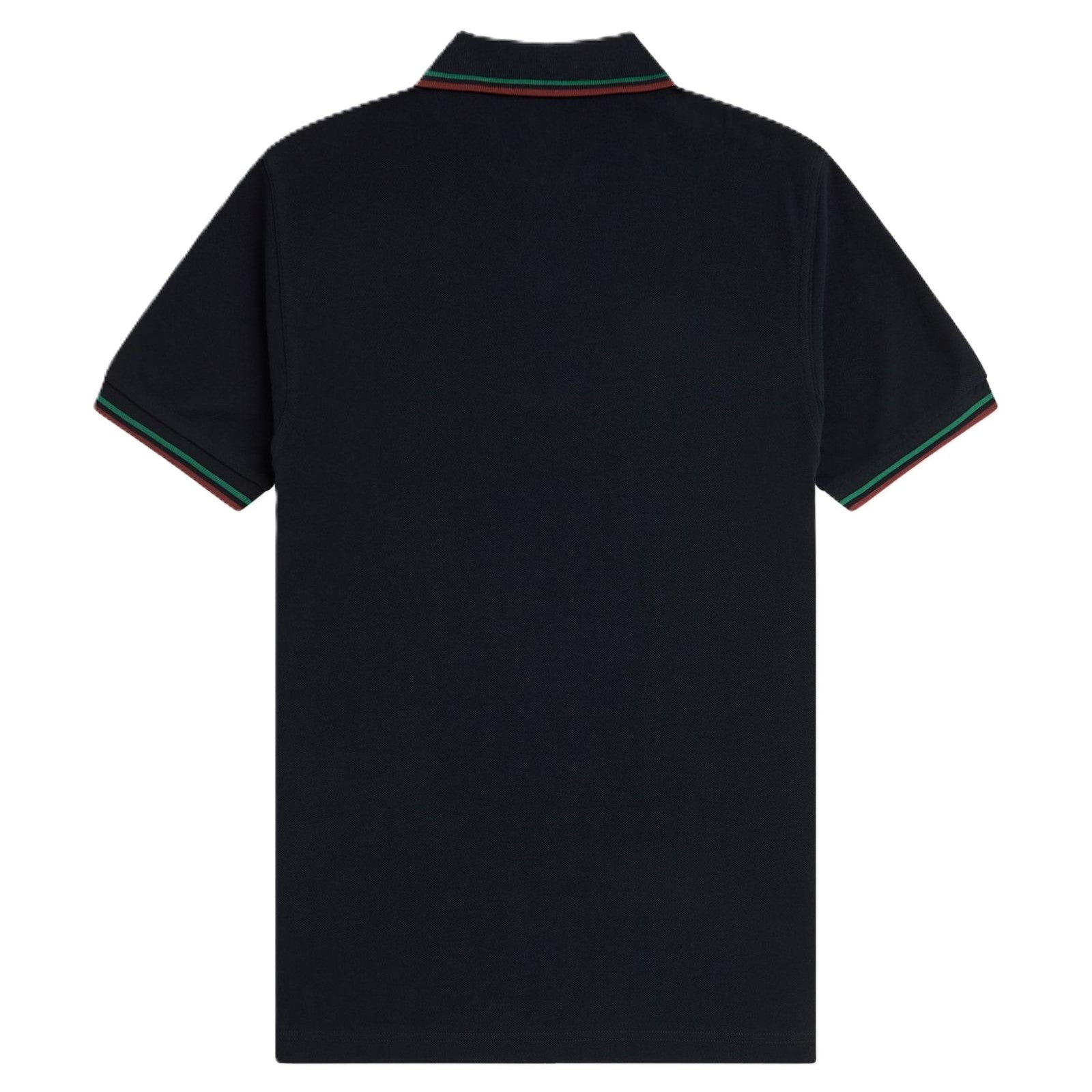Fred Perry Twin Tipped Shirt Navy Sport Green Burnt Red