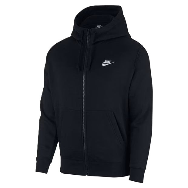 Nike Sportswear Club Full Zip Hoodie Black Black