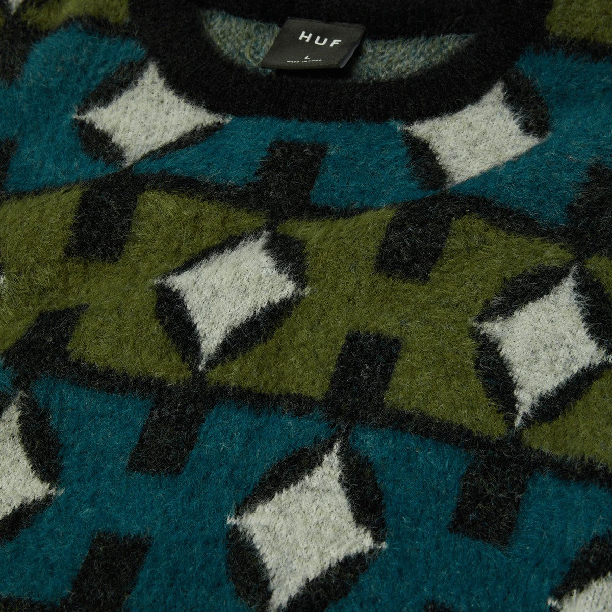 Huf Space Age Crewneck Sweater Pine