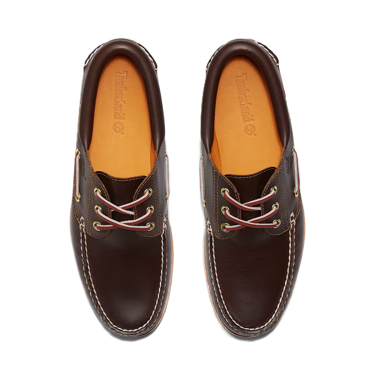 Timberland® Authentic 3-Eye Lug Handsewn Boat Shoe Brown