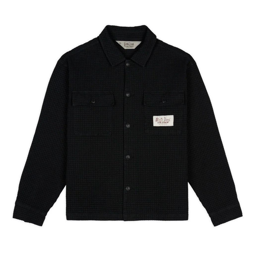 Brain Dead Waffle Button Front Shirt