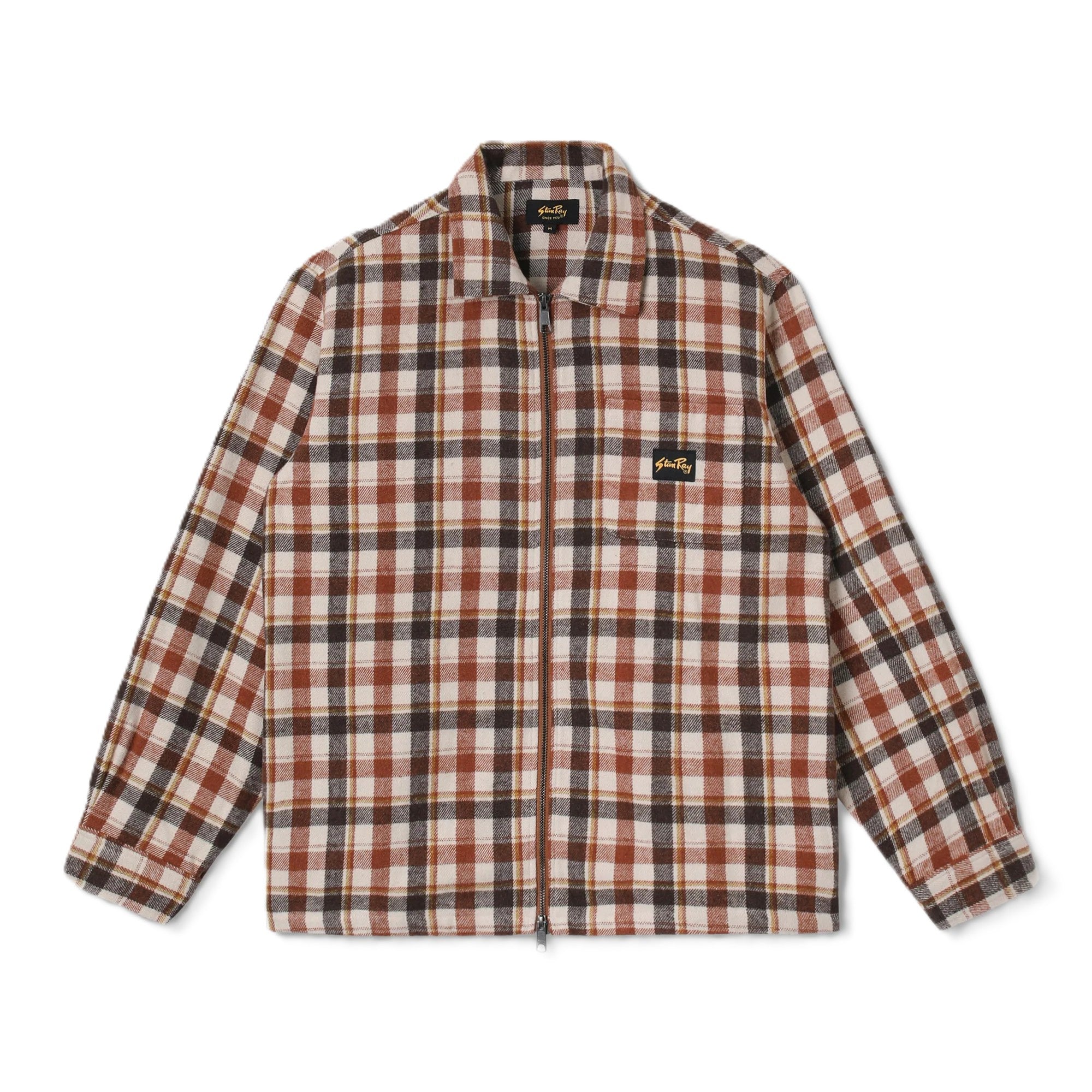 Stan Ray Zip Shirt Tan Plaid