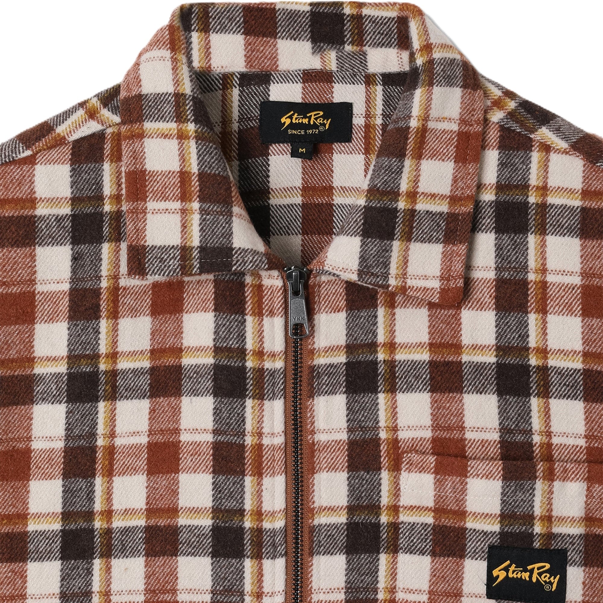 Stan Ray Zip Shirt Tan Plaid
