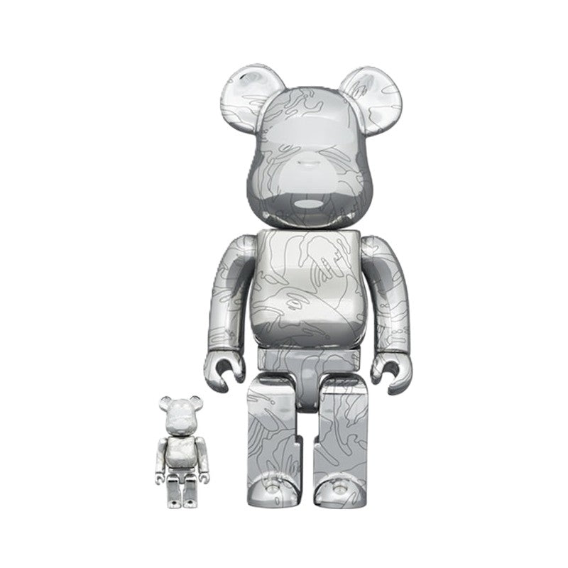 Medicom Toy 400% & 100% Bearbrick set - Aape By Bathing Ape - 10th Anniversary