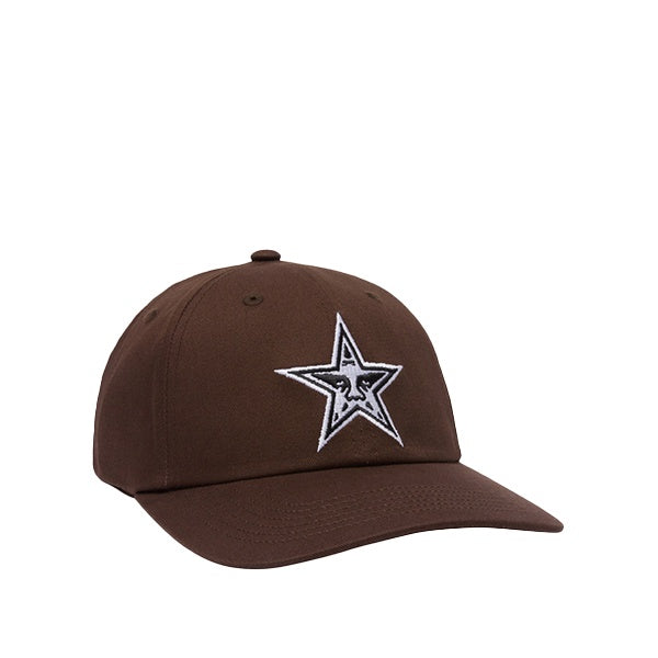 Obey Star 6 Panel Velcro Back Dark Brown