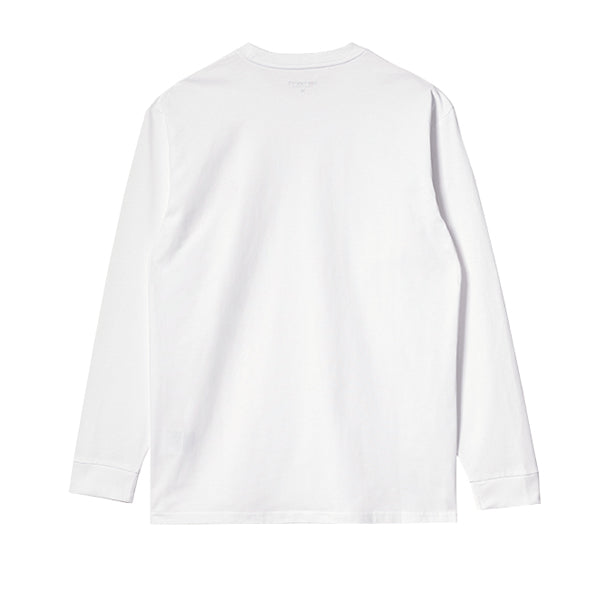 Carhartt WIP LS Chase T Shirt White Gold