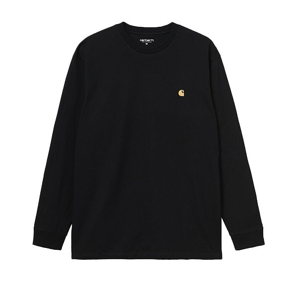Carhartt WIP LS Chase T Shirt Black Gold
