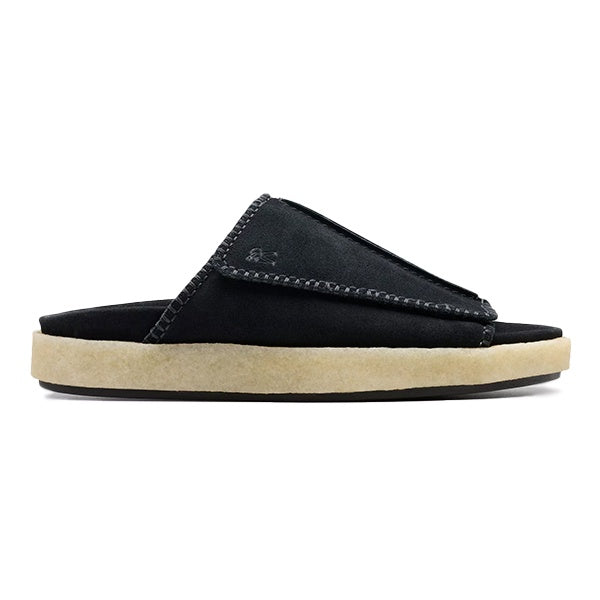 Clarks Overleigh Slide Black Suede