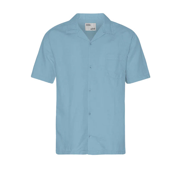 Colorful Standard Linen Short Sleeve Shirt Seaside Blue