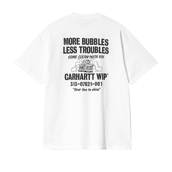 Carhartt WIP SS Less Troubles T Shirt White Black