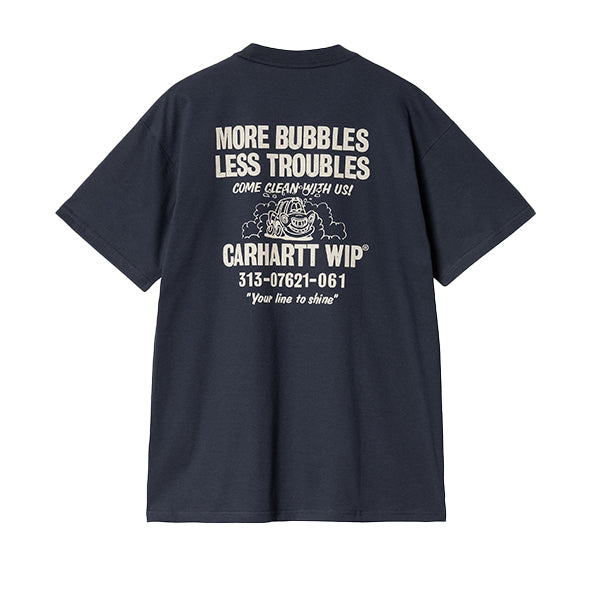 Carhartt WIP SS Less Troubles T Shirt Blue Wax