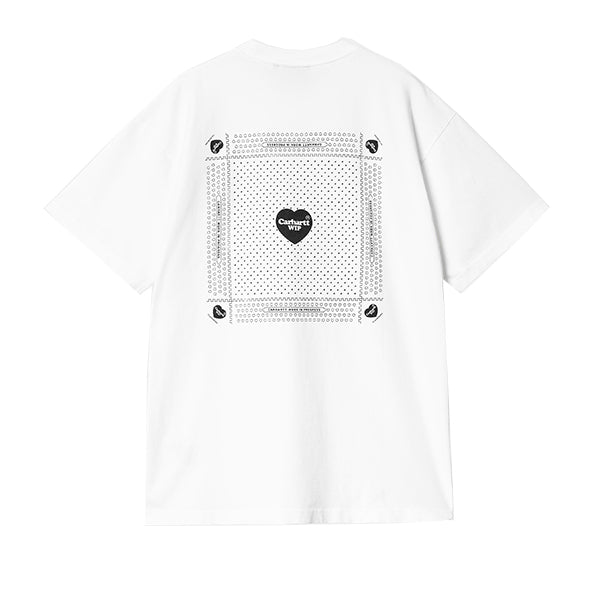 Carhartt WIP SS Heart Bandana T shirt White Black