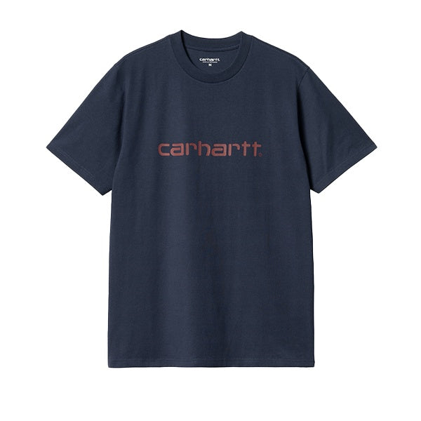 Carhartt WIP SS Script T Shirt Air Force Blue Malbec