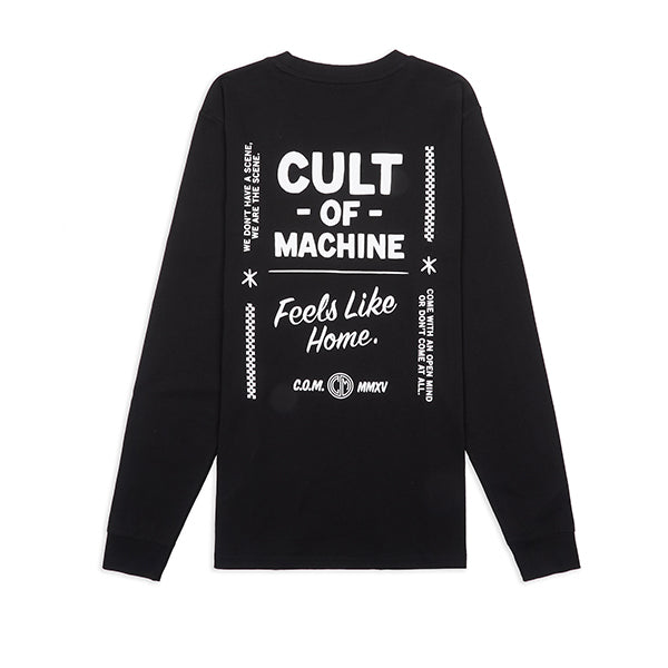Caffeine and Machine Cult Of Machine LS Tee Black