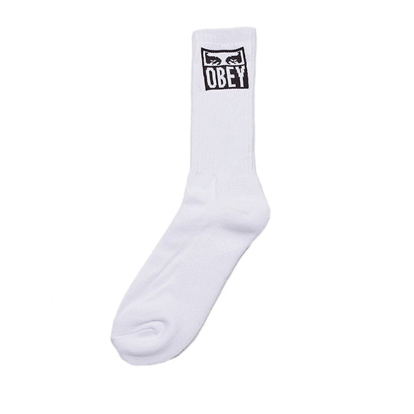 Obey Eyes Icon Socks White Black