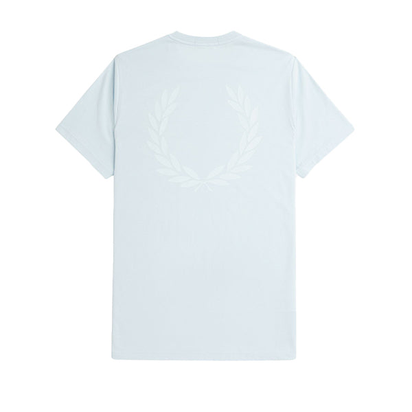 Fred Perry Rear Powder Laurel Graphic T-Shirt Light Ice