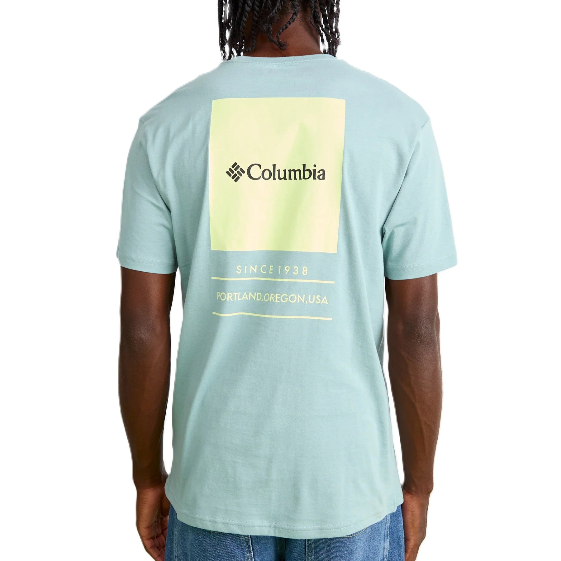 Columbia Barton Springs Graphic Tee Crushed Blue Citron Haze
