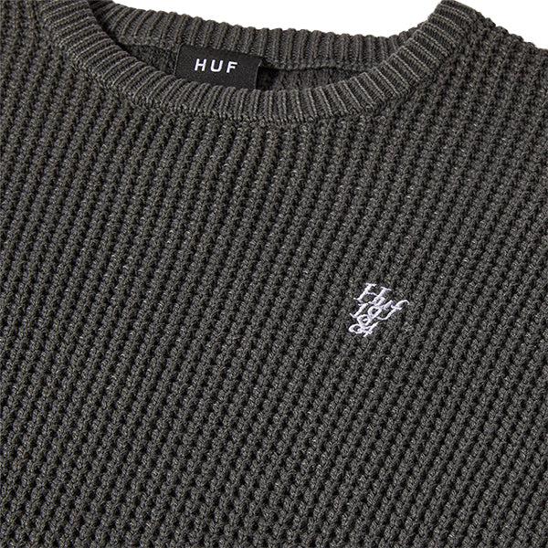 Huf Filmore Waffle Knit Sweater Black