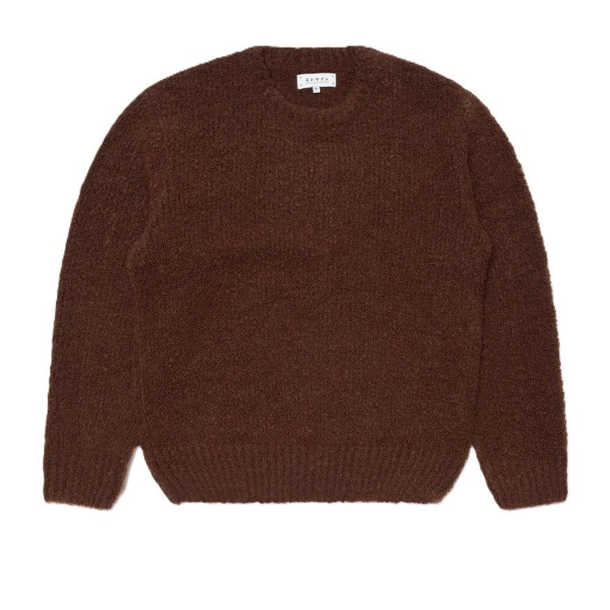 Edwin Dun Textured Sweater Rum Raisin