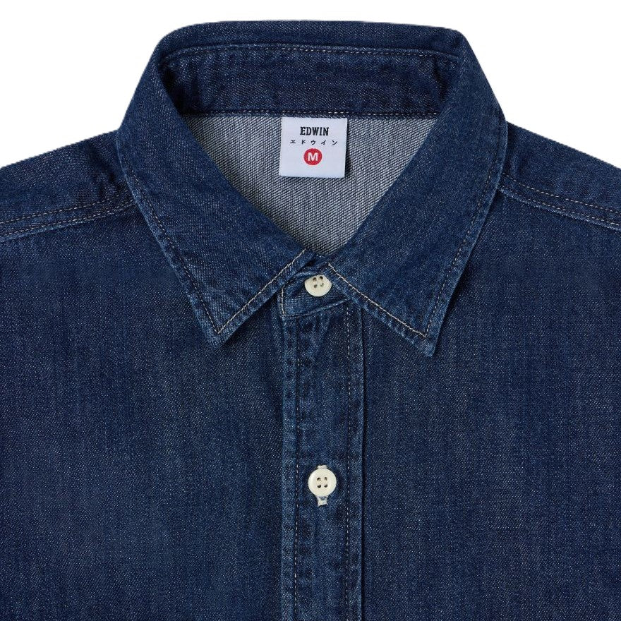 Edwin Work Shirt Blue Dark Used