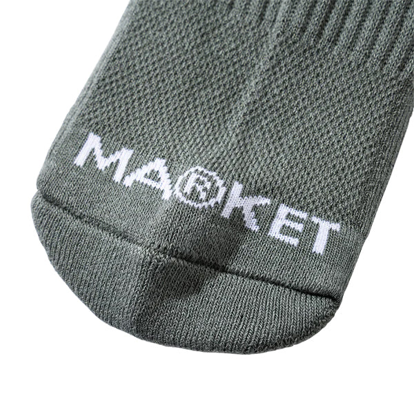 Market Smiley Upside Down Socks Sage