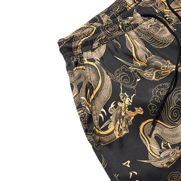 Maharishi Thai Dragon Swim Shorts Golden Black