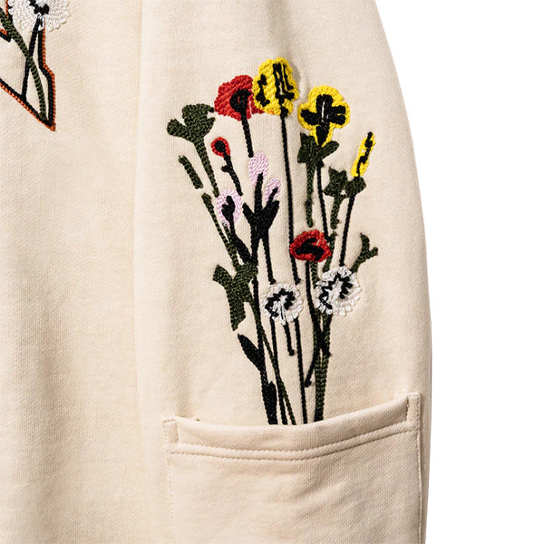 Market Bouquet Pullover Hoodie Cream