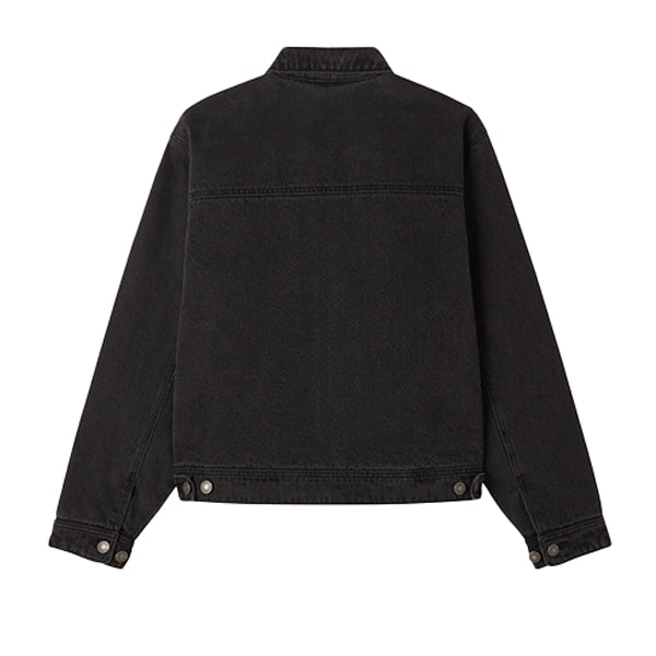 Obey Hardwork Zip Up Jacket Faded Black