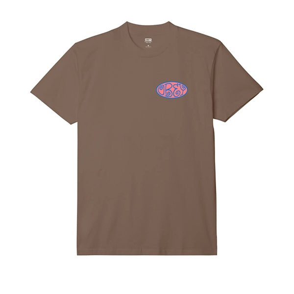 Obey Bean T Shirt Slit Brown