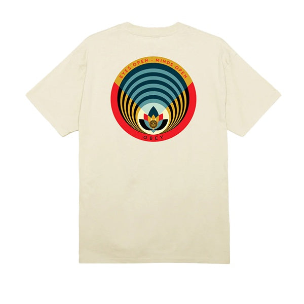 Obey Open Eyes Open Mind Open T Shirt Cream